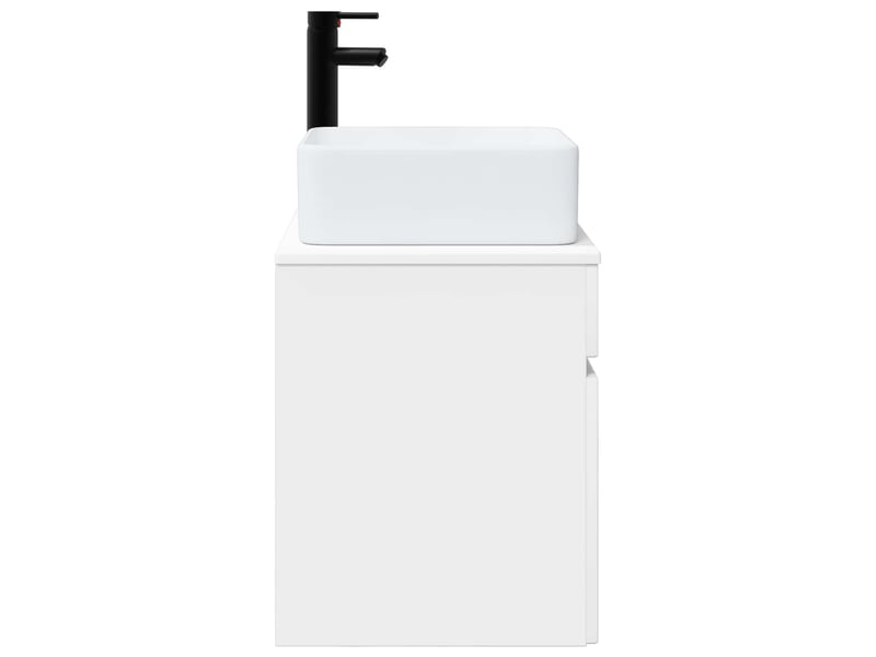  Meuble de lavabo mural, rangement salle de bain blanc 49x41x63cm bois d'ingénierie shl5656  - Conforama C