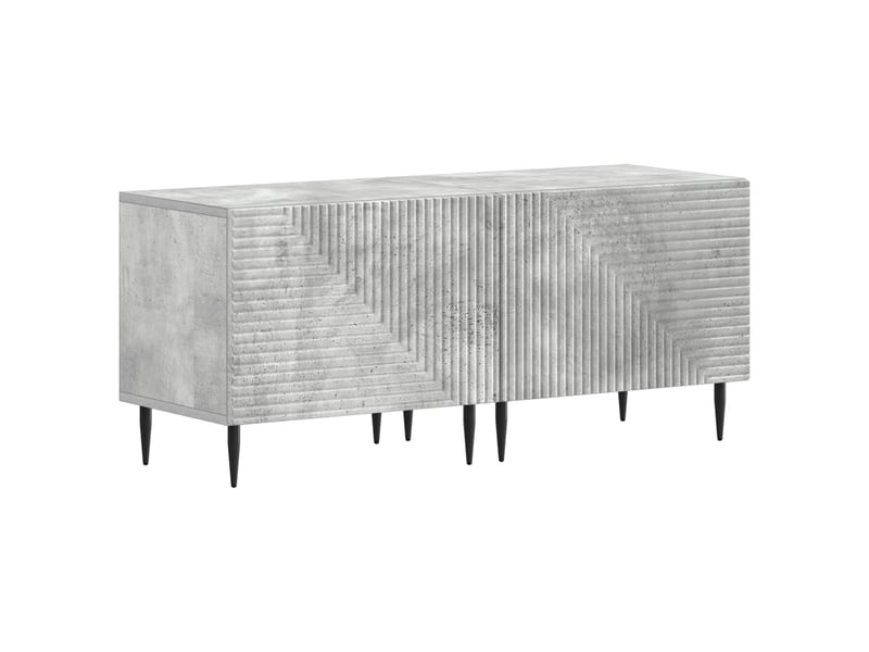 Ensemble de 3 meubles tv led gris béton bois d'ingénierie shl58512 - Conforama D