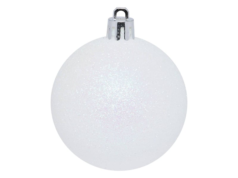  Lot de 25 boules de noël jokli 6cm blanc  - Conforama D
