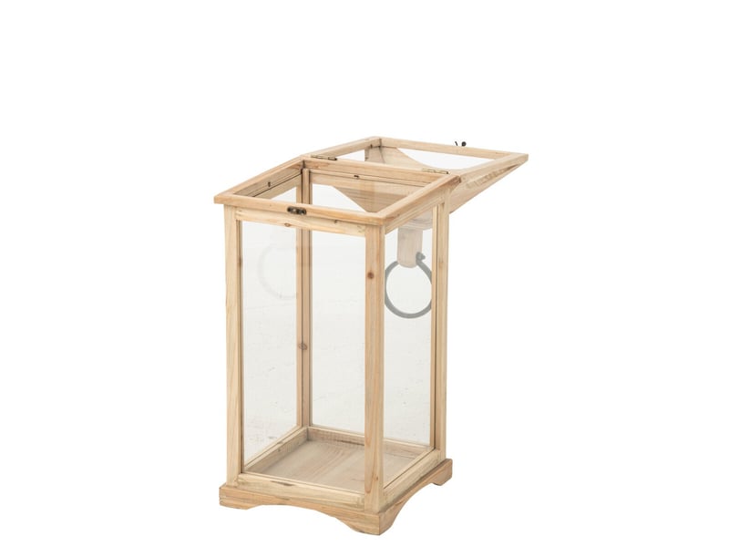  Lanterne en bois chamonix 61cm naturel  - Conforama B