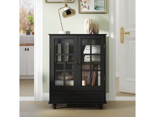 Buffet 2 porte(s)  1 tiroir(s) <strong>REDOM</strong> <strong></strong> - 71 cm coloris noir 