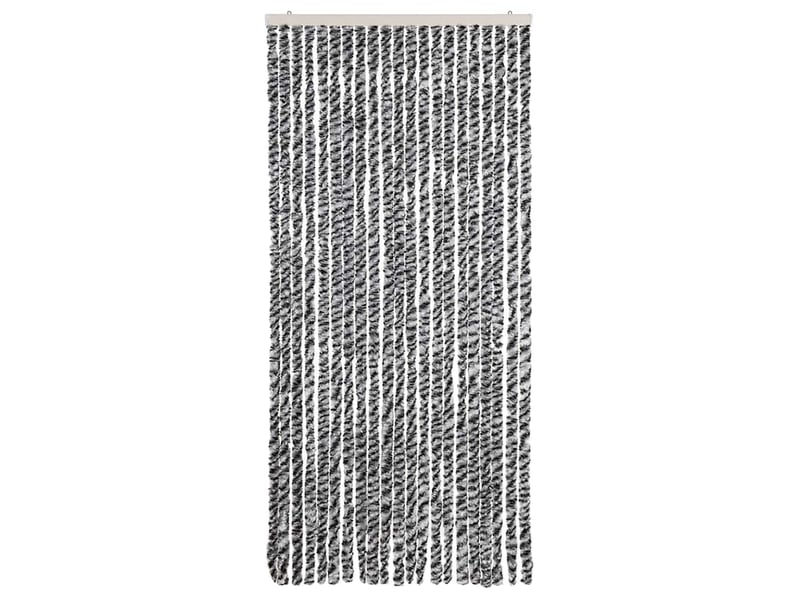  Rideau anti-mouches, moustiquaire gris et noir et blanc 90x200 cm chenille cf43557  - Conforama C