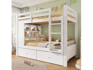 Lit superposé 2x90x200 cm <strong></strong>  <strong></strong> coloris blanc