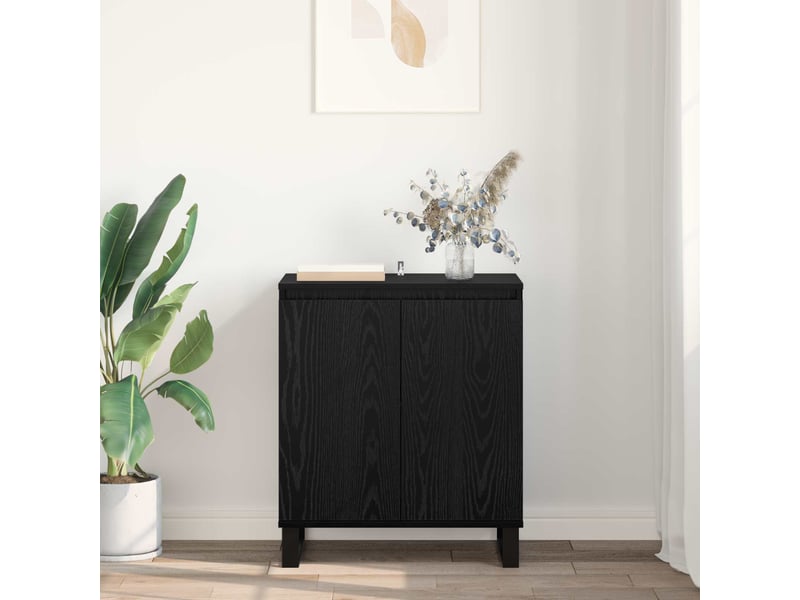 Buffet - bahut - meuble de rangement chêne noir 60 x 35 x 70 cm bois d'ingénierie - Conforama D