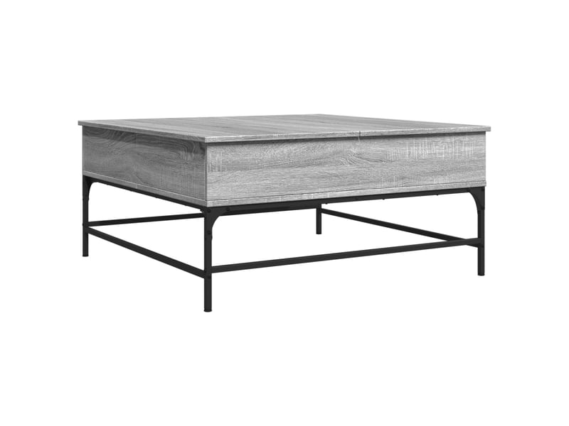  Table basse - table de salon - table à thé sonoma gris 95x95x45 cm bois d'ingénierie et métal  - Conforama A