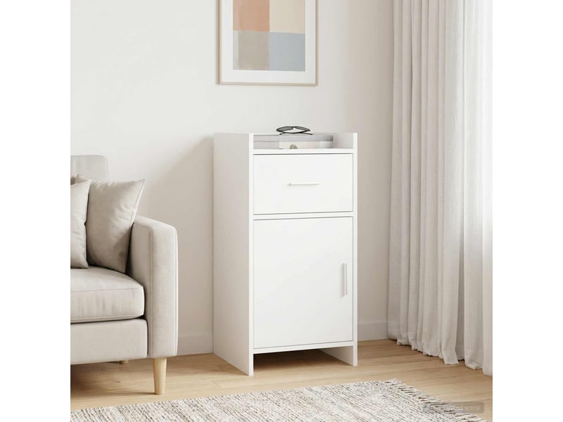  Buffet - bahut - meuble de rangement blanc 40 x 36 x 80 cm bois d'ingénierie  - Conforama B