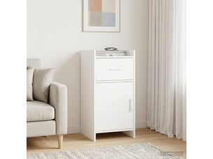 Buffet - bahut - meuble de rangement blanc 40 x 36 x 80 cm bois d'ingénierie