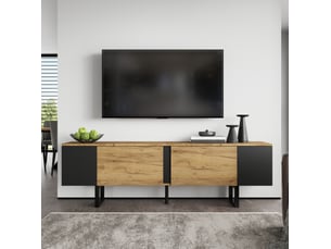 Meuble tv coloris bicolore 180 cm <strong>ELVMI</strong> <strong></strong>