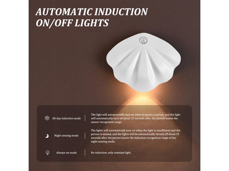  Veilleuse led détecteur de mouvement rechargeable, 3 modes éclairage 3000k-6000k, batterie 1200mah, lampe intérieure avec base magnétique, noire  - Conforama C
