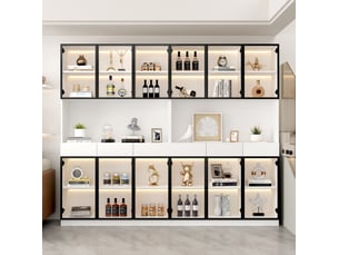 Vitrine coloris blanc  <strong>FLORAGRACE</strong> <strong></strong> - 120 cmx200 cm