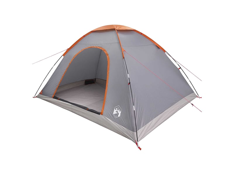 Tente de camping 6 personne gris et orange - Conforama A