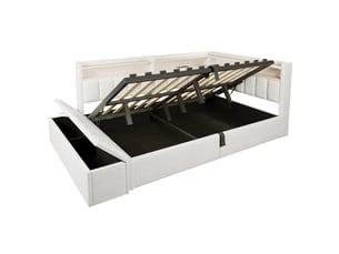 Lit banquette 140x200 cm <strong>SAPGAKS</strong> <strong></strong> coloris beige