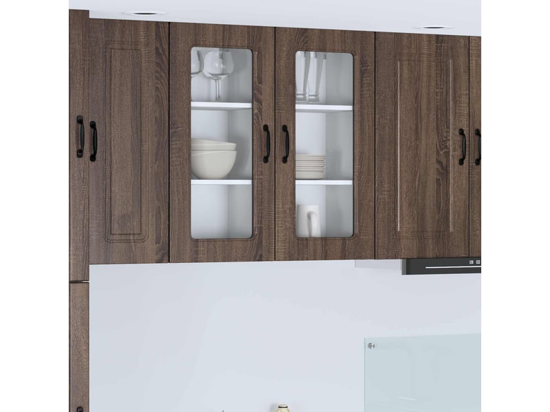  Meuble mural de cuisine | armoire de cuisine 2 pcs chêne brun shl9868  - Conforama B