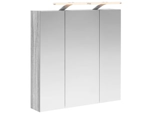 Armoire miroir de salle de bain, cabinet de salle de bain gris sonoma 70 x 14,5 x 70 cm cf65173