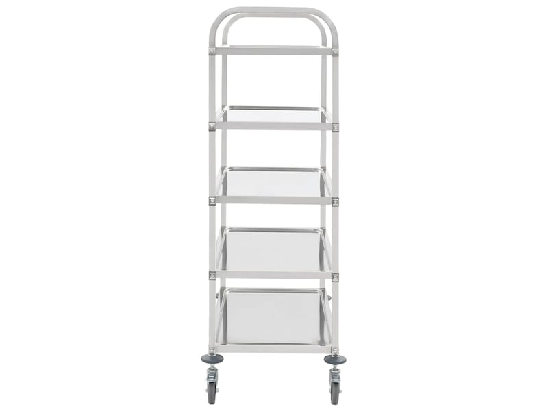  Desserte de cuisine, chariot de rangement à 5 niveaux 107x55x147 cm acier inoxydable  - Conforama C