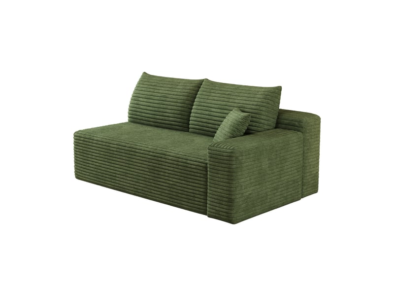 Canapé 2 places vert moderne, petit canapé droit compact pour salon et studio, module canapé vert 151 cm - Conforama A