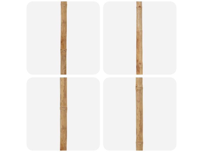 Parasol de jardin | parasol d'extérieur blanc crème ø 217 x 230 cm bambou - Conforama E
