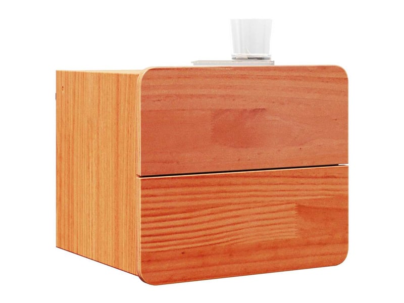  Table de chevet - cabinet de chevet - table de nuit 2 pc marron 39 x 34 x 33 cm bois de pin massif  - Conforama B