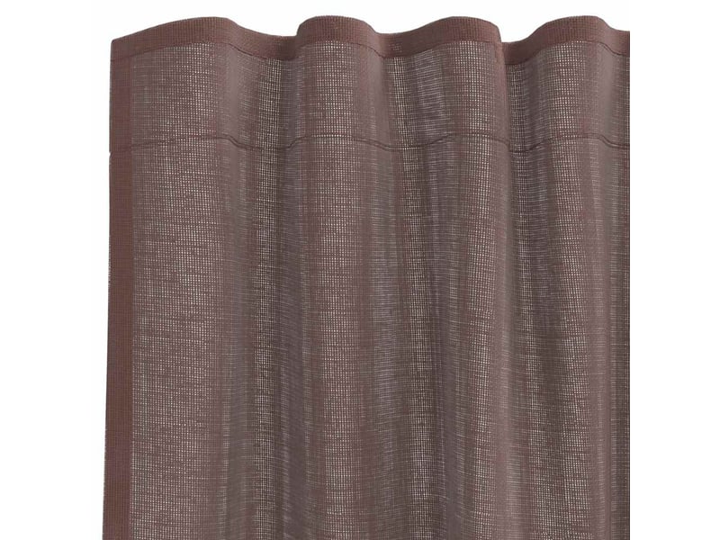  Lot de 2 rideaux en voile, voilages avec passants marron cf44447  - Conforama E