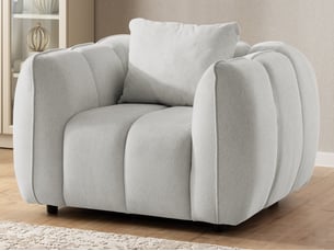 Fauteuil fixe <strong>S-STYLE MOBILIER</strong> <strong>NUBIRA</strong> Tissu gris