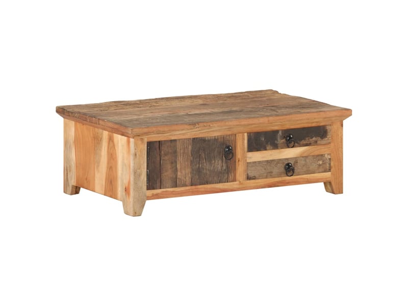  Table basse | table d'appoint salon 90x50x31 cm bois de récupération massif  - Conforama A