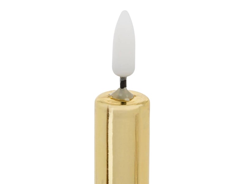  Lot de 2 bougies led bâton métal doré TILIA - Conforama C