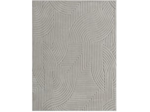 Tapis de salon 230x160 cm – gris – jacquard géométrique à poils hauts, relief et dos antidérapant