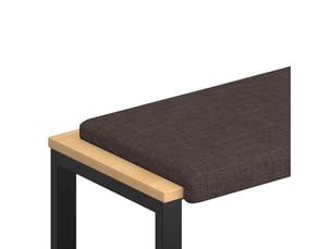 Coussin de banc, coussin d'assise, coussin de canapé tissu marron foncé profondeur 35 cm cf53805