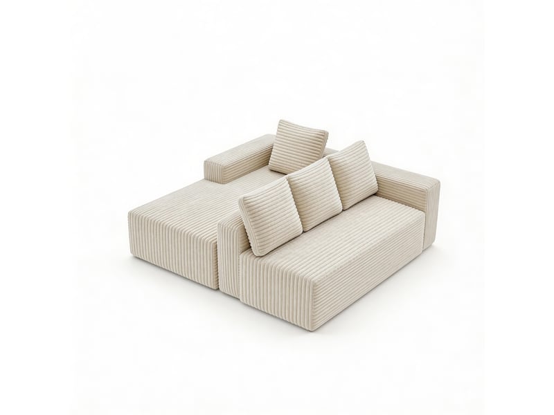  Canapé d'angle – canapé modulable, style cloud, assise profonde, pour intérieur, mobilier pour espace de vie  - Conforama C