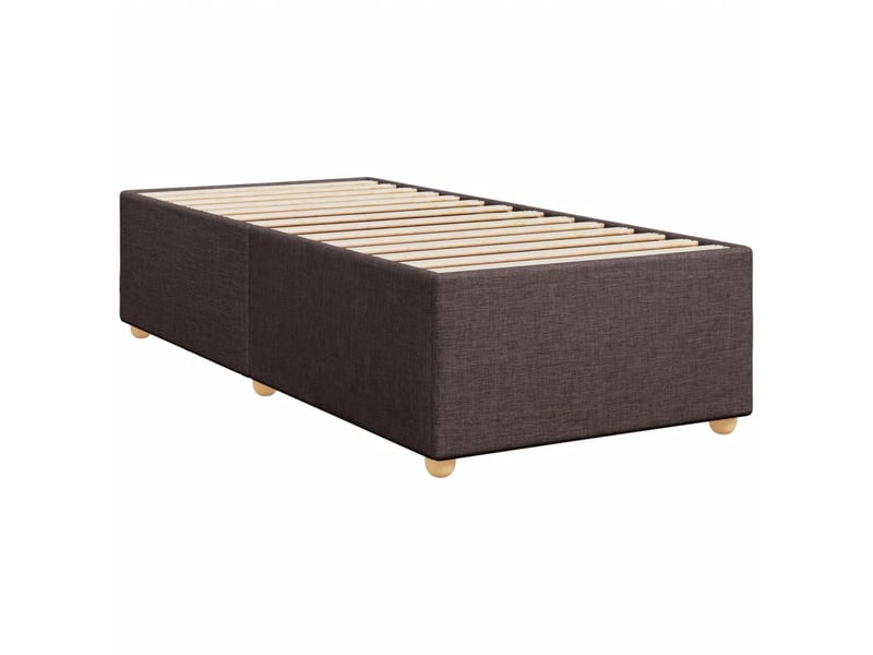  Lit simple- lit adulte -  cadre de lit sans matelas marron foncé 80x200 cm tissu  - Conforama B