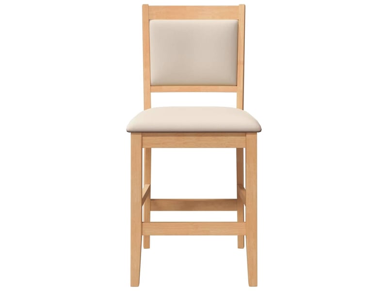  Lot de 2 tabouret de bar avec coussins en bois massif naturel et caoutchouc shl89823  - Conforama E
