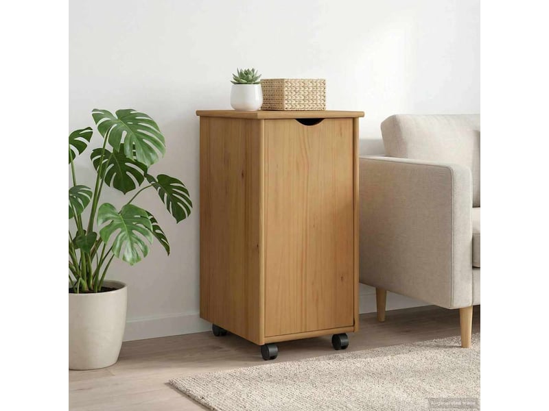  Caisson roulant de bureau avec roue marron miel 34 x 39 x 65,5 cm  - Conforama C