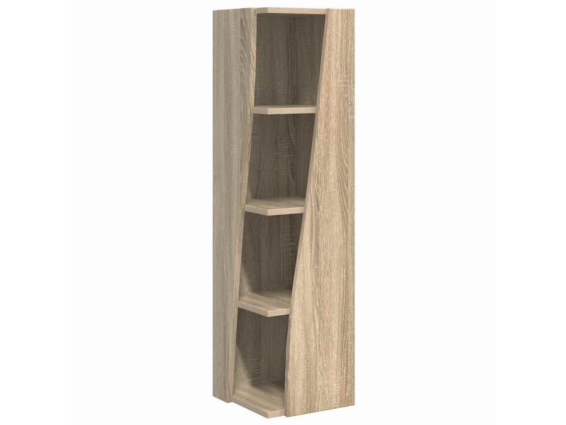  Meuble d'angle, meuble de rangement salon 27,5x27x102cm bois d'ingénierie chêne sonoma  - Conforama A