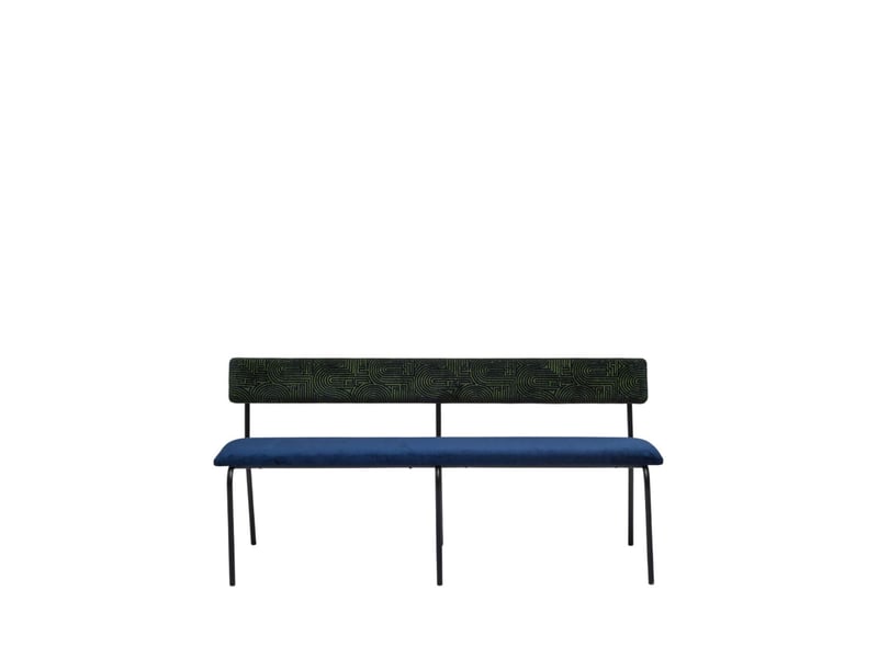  Banc en motif graphique en chenille et velours uni ysabeau 24591 - Conforama A