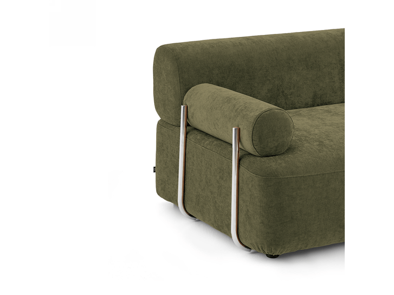  Canapé 3 places en tissu tramé toucher doux vert vintage volta 1VOL3PTTVV - Conforama C