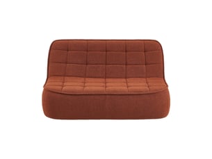 Canapé droit compressé fixe <strong></strong> <strong></strong> 2 places Tissu bouclette rouge