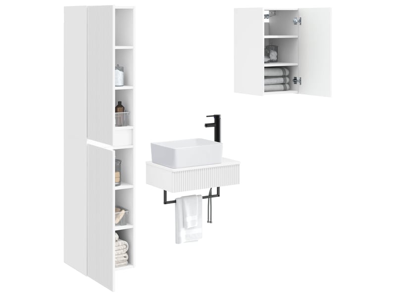  Ensemble de mobilier de salle de bain 3 pc blanc cf64245  - Conforama C
