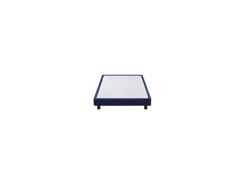  Sommier tapissier matelassé 2 places 2x80x190 bleu 7993277 - Conforama A