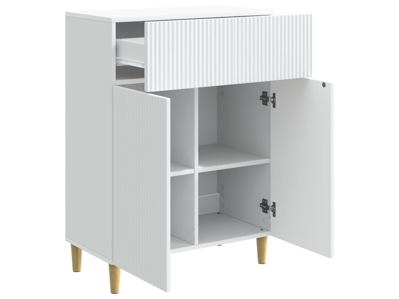  Buffet - bahut - meuble de rangement blanc 66 x 34,5 x 90 cm bois d'ingénierie  - Conforama E