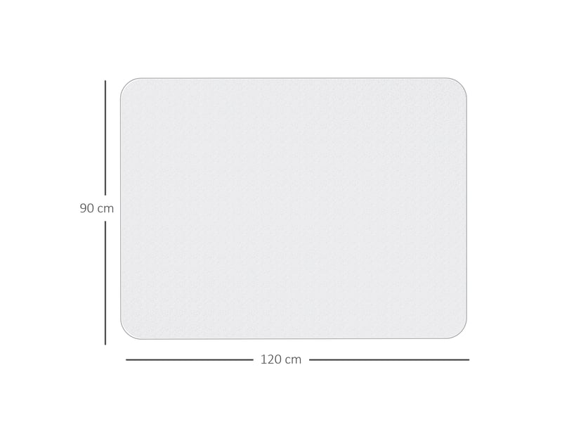  Tapis de chaise de bureau antidérapant en plastique transparent, 90 x 120 cm  - Conforama E