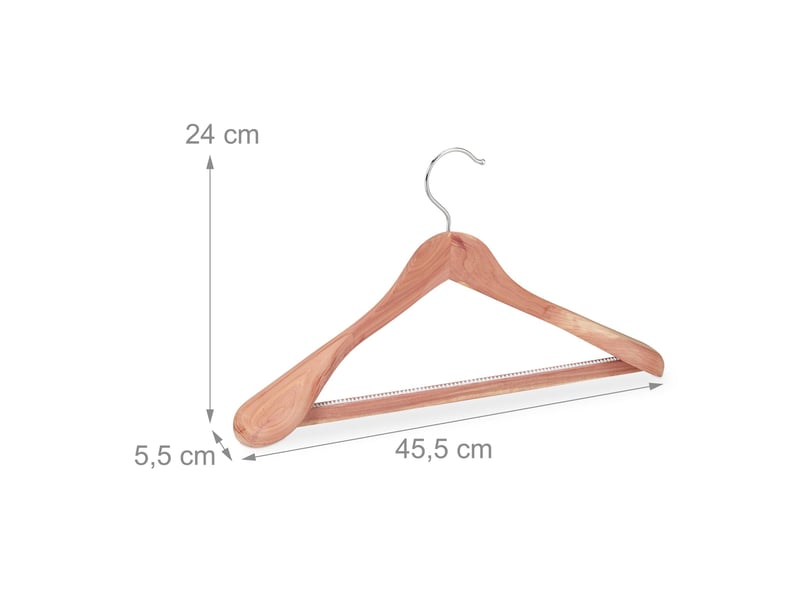  Lot de 16 cintres en bois pour costumes épaule large avec entretoise ergonomique dressing en bois de cèdre naturel 13_0015893  - Conforama B