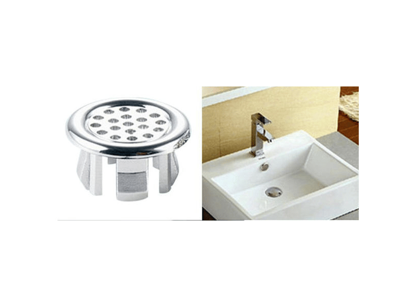  Couvercle décoratif de trou de trop-plein de lavabo, couvercle de vidange de lavabo 4 pièces  - Conforama D