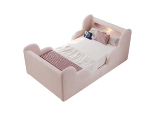Lit simple 90x200 cm <strong>HAUSS SPOLE</strong>  <strong></strong> coloris rose