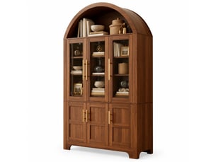 Buffet 6 porte(s)  0 tiroir(s) <strong>BEAOK</strong> <strong></strong> - 110 cm coloris bois foncé 