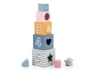 Pyramide d'éveil viga 44016 polarb - gobelets à empiler et trieur
