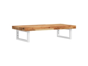 Étagère de vasque | étagère murale acier et bois massif d'acacia shl6574