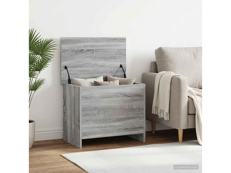 Coffre de rangement avec stockage sonoma gris 60x40x50 cm - Conforama D
