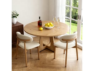 Ensemble table rond(e) 0 banc(s) 2 chaise(s) 0 tabouret(s) inclu(s) Sol Morn