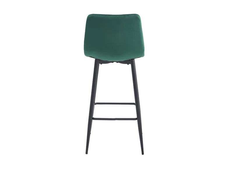 Family hoker arceto - velours vert foncé pieds noirs x 4  - Conforama E
