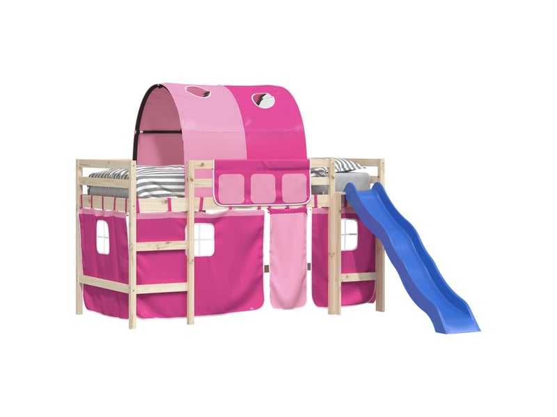  Rideaux pour lit mezzanine avec tunnel rose polyester cf44936  - Conforama D